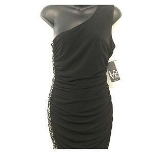 One shoulder little black dress